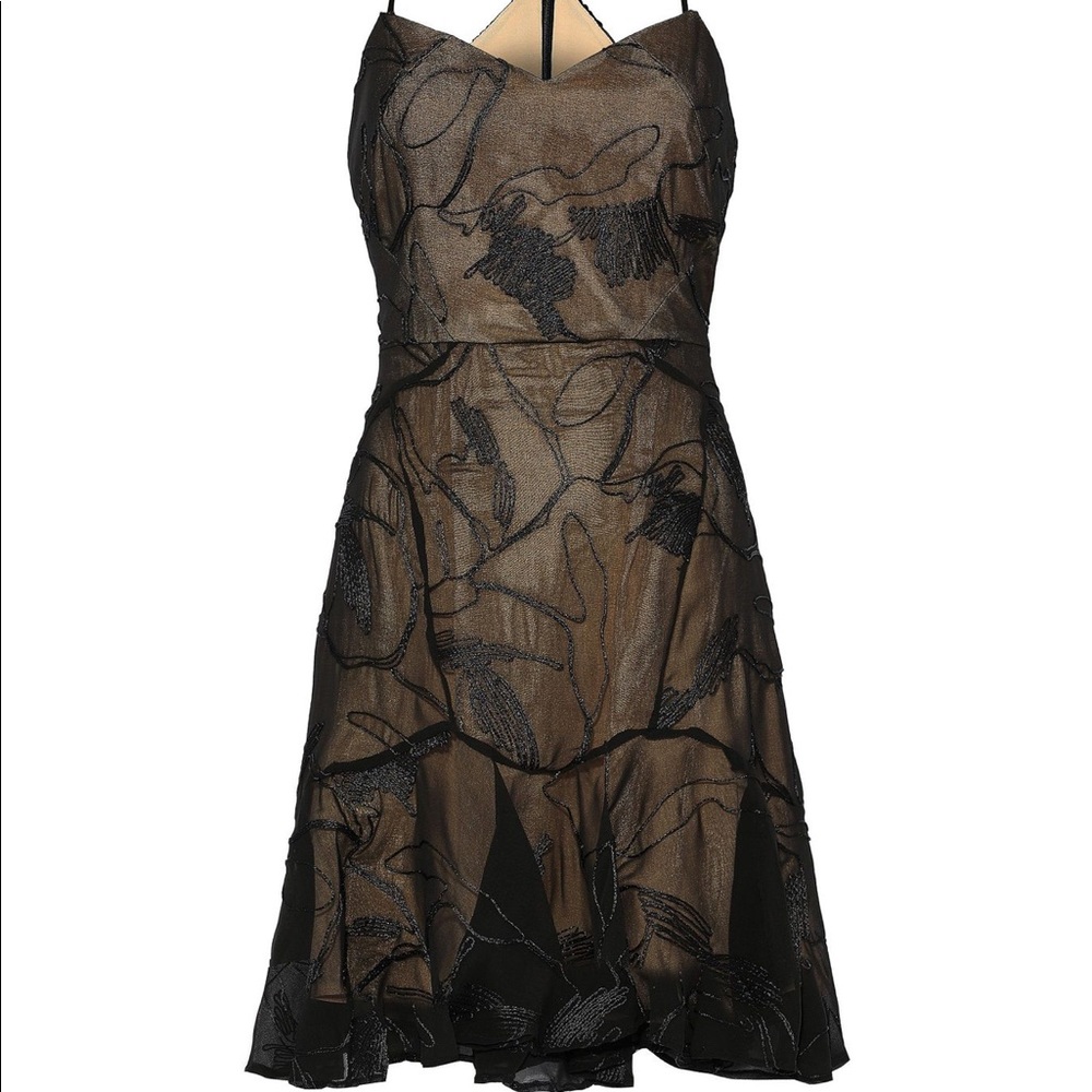 HALSTON HERITAGE
Soutache A-line Mini Dress Black - Picture 4 of 5